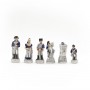 Chess Pieces Battle of Waterloo 1815 in hand painted alabaster and resin