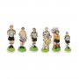 Chess pieces Football (Soccer) Teams in hand-painted  alabaster and resin