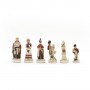 Chess Pieces Battle of Waterloo 1815 in hand painted alabaster and resin