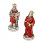 Chess pieces The Battle of Camelot in hand painted alabaster and resin