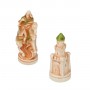 Chess pieces The Battle of Camelot in hand painted alabaster and resin