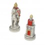 Chess pieces The Battle of Camelot in hand painted alabaster and resin