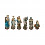 Chess pieces The Grape Harvest in hand painted alabaster and resin