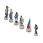 Chess pieces Battle of Borodino in alabaster and resin Handpainted