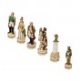 Chess pieces Battle of Borodino in alabaster and resin Handpainted