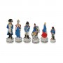 Chess pieces Battle of Borodino in alabaster and resin Handpainted