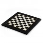 Chessboard in elm root wood ivory/white and black