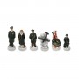 Chesspieces World War - Hitler Vs Stalin in hand painted alabaster and resin