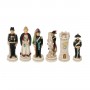 Chess pieces Corps of Carabinieri with high uniform in hand painted alabaster and resin