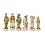 Chess pieces Corps of Carabinieri with high uniform in hand painted alabaster and resin