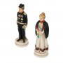 Chess pieces Corps of Carabinieri with high uniform in hand painted alabaster and resin