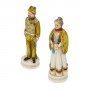 Chess pieces Corps of Carabinieri with high uniform in hand painted alabaster and resin