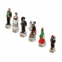 Chess pieces Italy vs Austria - First World War in hand painted alabaster and resin