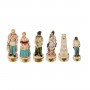 Chess pieces Italy vs Austria - First World War in hand painted alabaster and resin