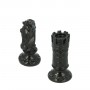 Chess pieces Art Nouveau in hand painted alabaster and resin