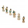 Chess pieces Battle of Actium - Romans vs Egyptians in hand painted alabaster and resin