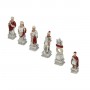 Chess pieces Battle of Actium - Romans vs Egyptians in hand painted alabaster and resin