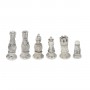 Chess pieces Art Nouveau in hand painted alabaster and resin