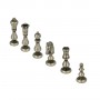 Classic chess pieces model Staunton in full brass metal turned and finished by hand