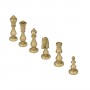Classic chess pieces model Staunton in full brass metal turned and finished by hand