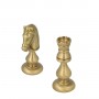 Classic chess pieces model Staunton in full brass metal turned and finished by hand