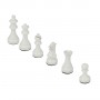 Chess pieces in white and black lacquered wood