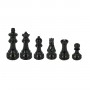 Chess pieces in white and black lacquered wood