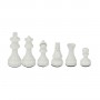 Chess pieces in white and black lacquered wood