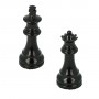 Chess pieces in white and black lacquered wood