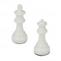 Chess pieces in white and black lacquered wood