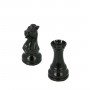 Chess pieces in white and black lacquered wood