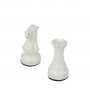 Chess pieces in white and black lacquered wood