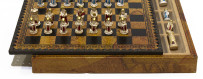 Chess Set with hand painted Chess pieces and chess board in letherette