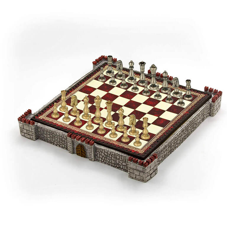 Viaggi Compatto CASE MADE IN RUSSIA 9x9" set di scacchi classico in Board in legno pieghevole 